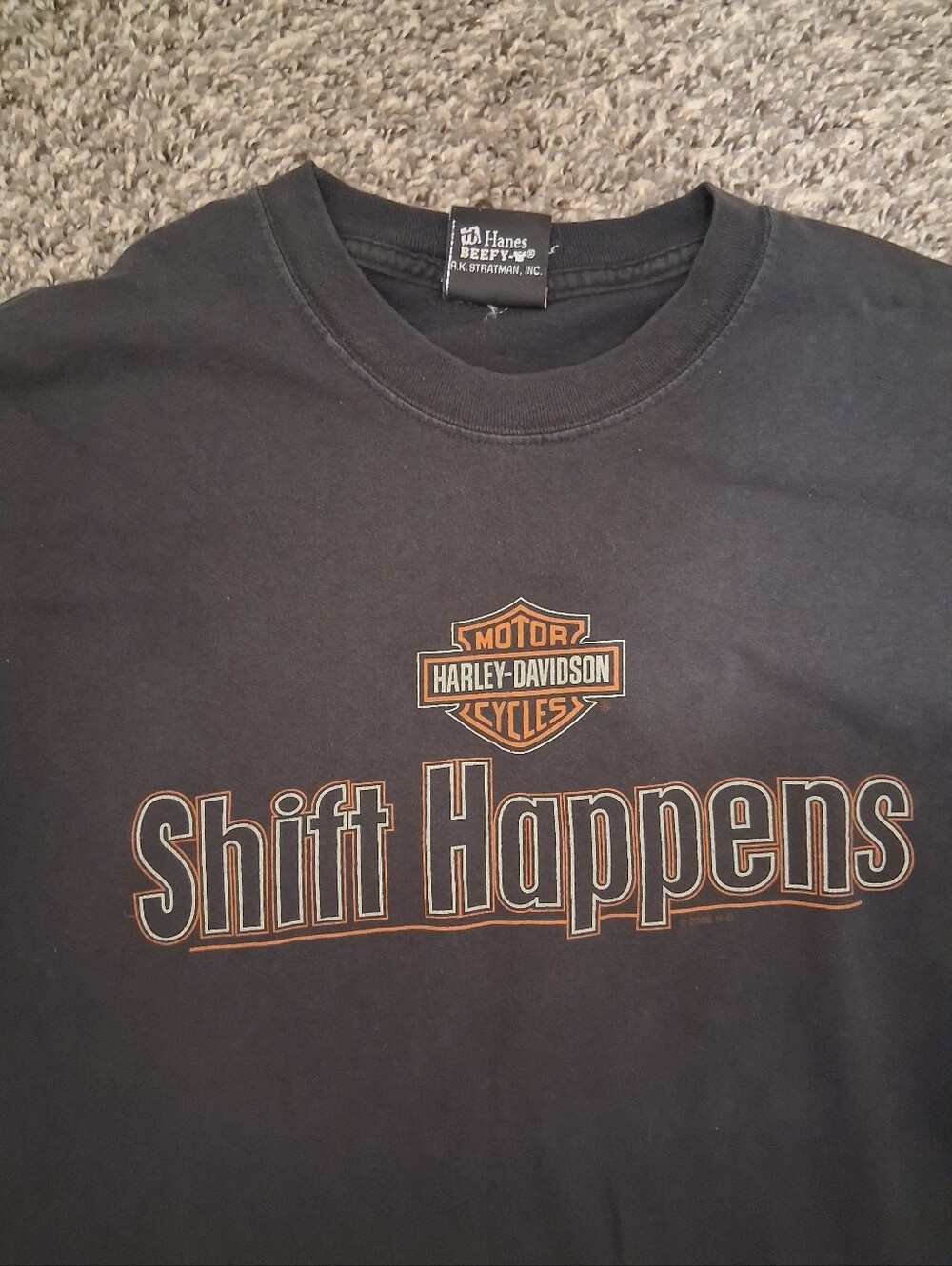 Vintage Harley Davidson Shift Happens Bikercore T Shirt